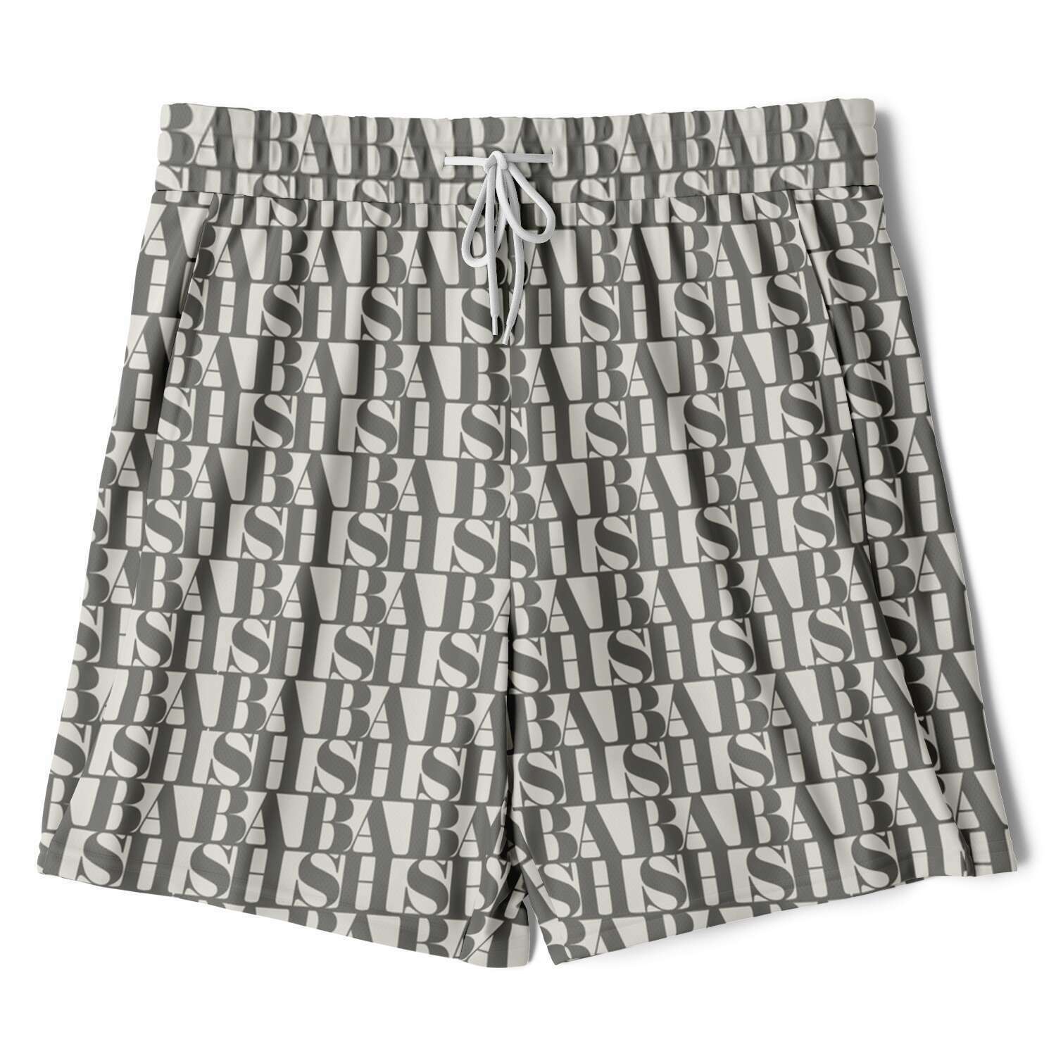 "BASH" Monogram 2-in-1 Athletic Shorts CRÈME