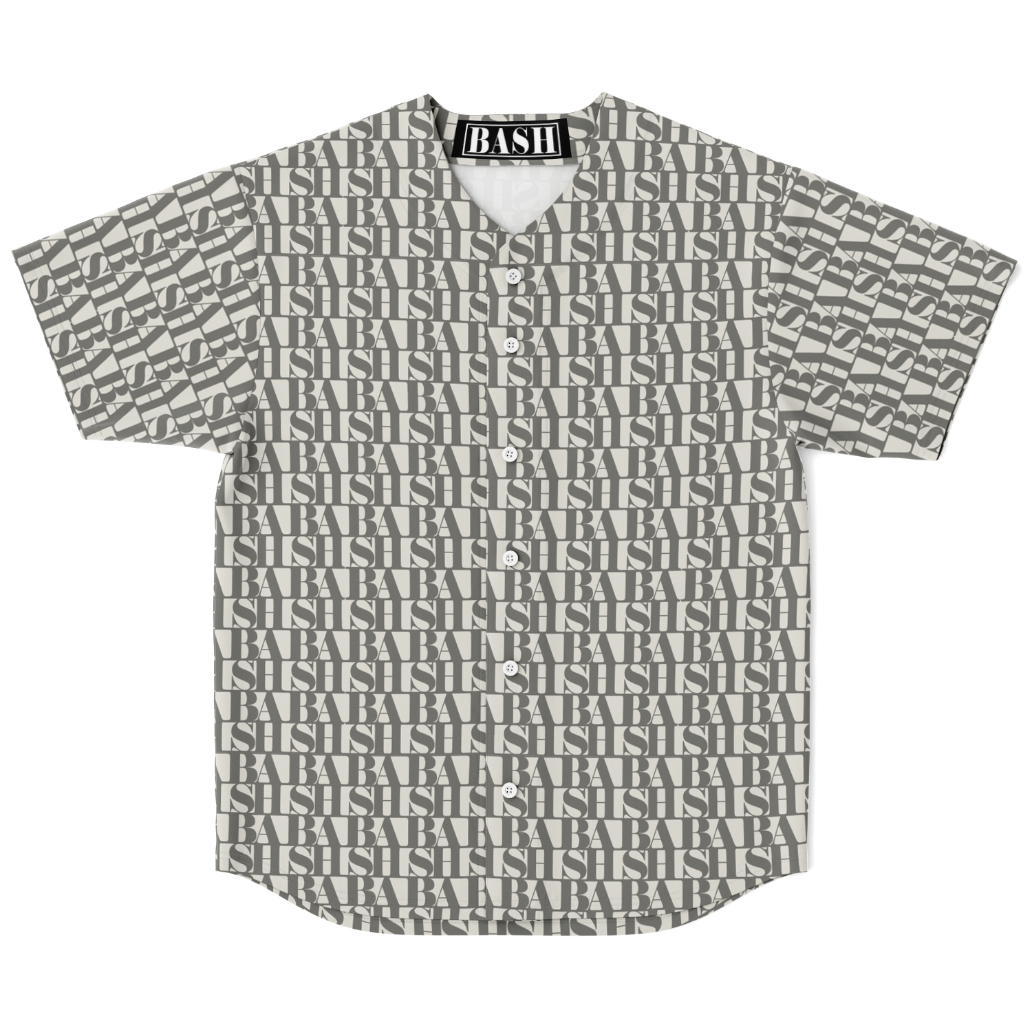 "BASH" Monogram Jersey Button-Down CRÈME