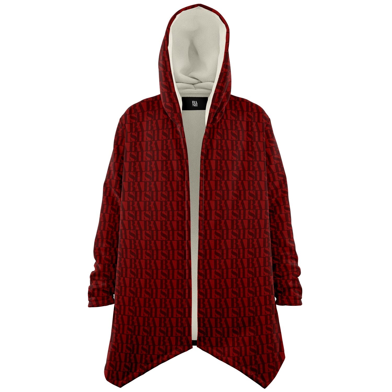 "BASH" Monogram Microfleece Cloak RED