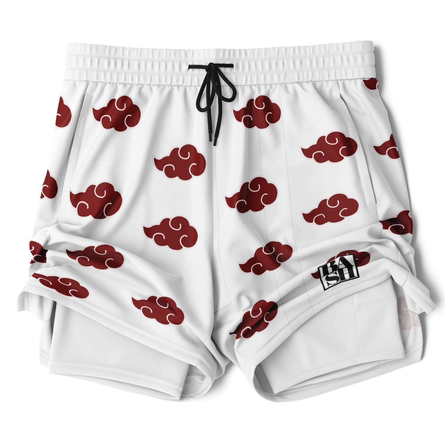 Akatsuki Cloud 2-in-1 Shorts - WHITE