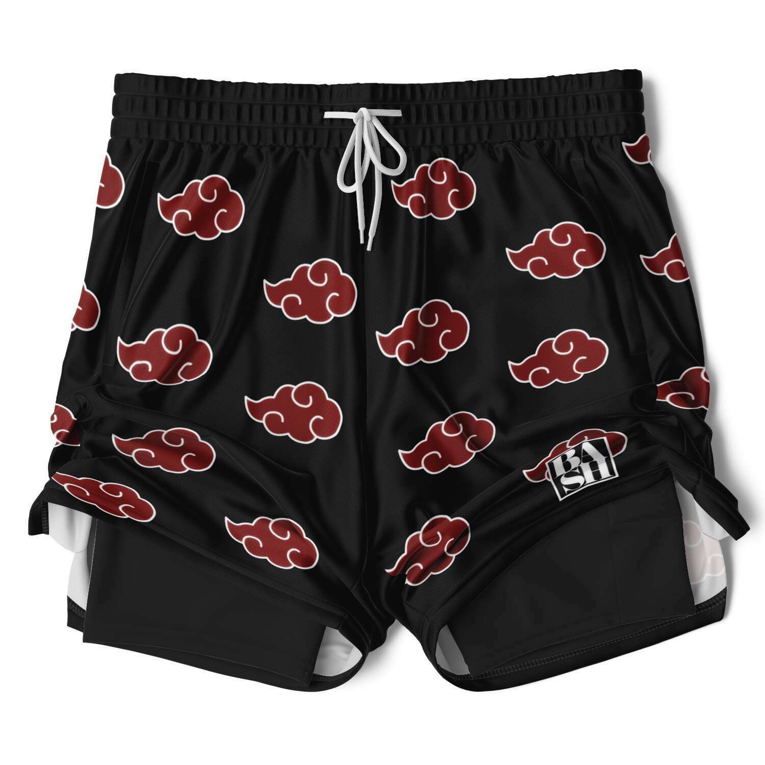 Akatsuki Cloud 2-in-1 Shorts - BLACK