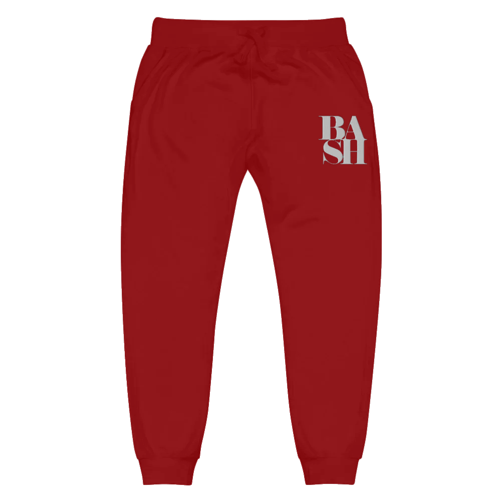 "BASH" Embroidered Joggers RED