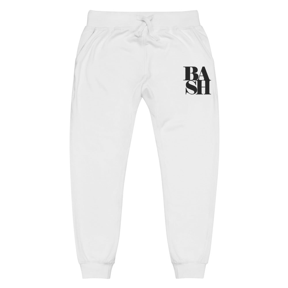 "BASH" Embroidered White Joggers